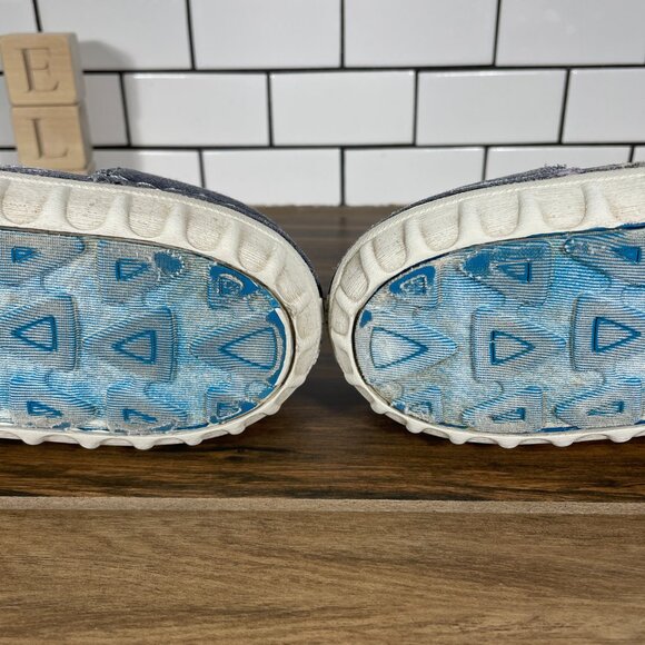 Clarks Kornel Row Mens Size 11 Shoes Blue Canvas Suede Lace Up Casual Sneaker - Picture 9 of 13